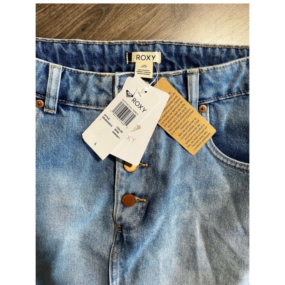 ROXY Button Fly Jean Skirt - Picture 2 of 5